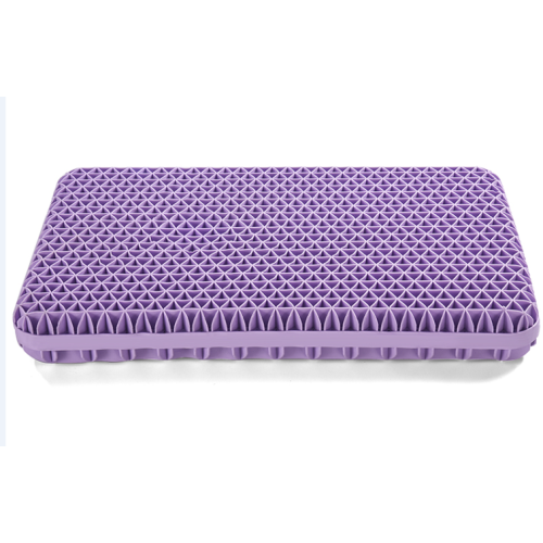 Triângulo Hole Design plano TPE travesseiro roxo